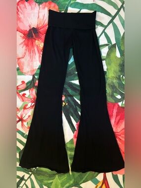 Brandy Melville Black Flared Yoga Pants